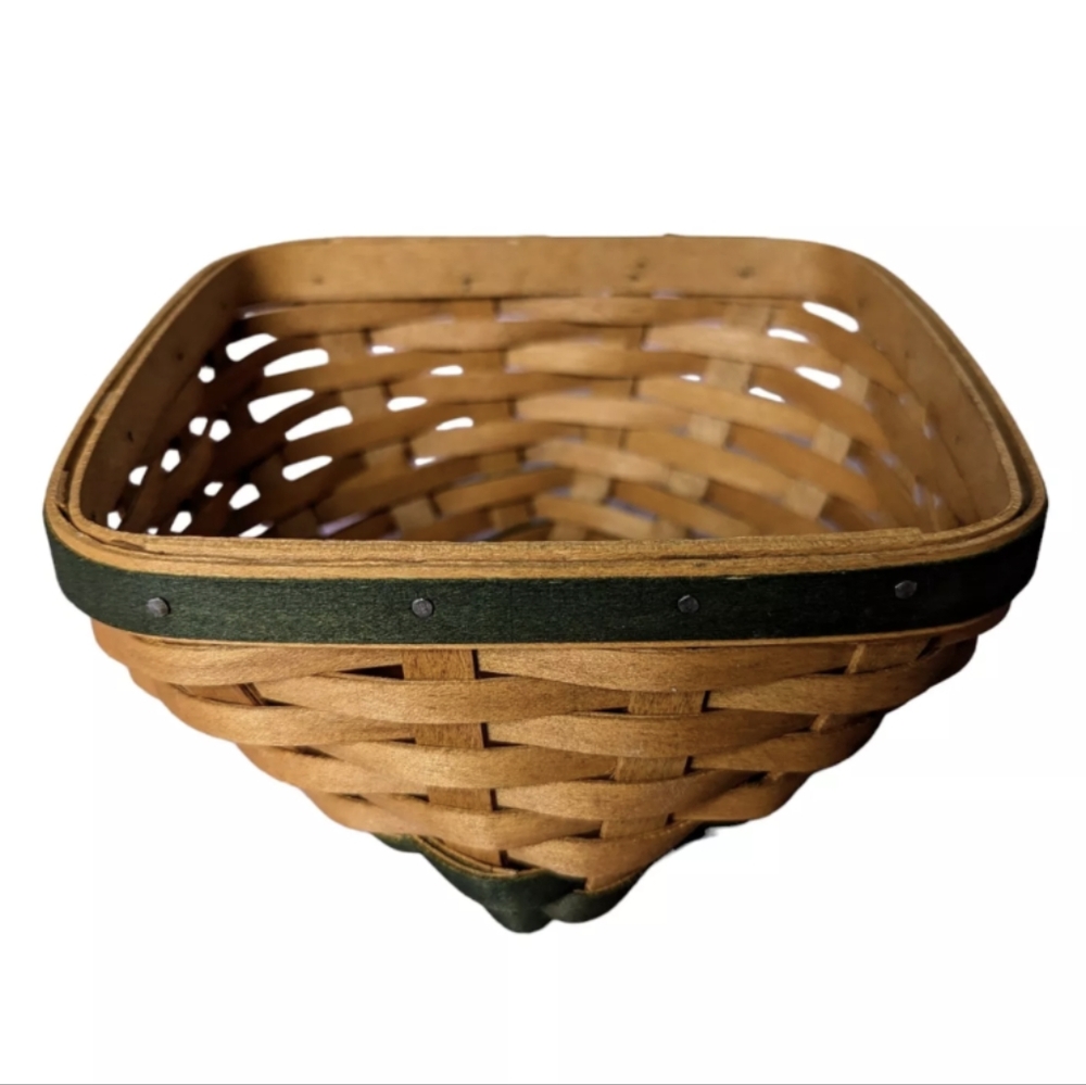 Longaberger Lucky Twist Basket Handmade Signed 2006 Shamrock Dresden OH USA